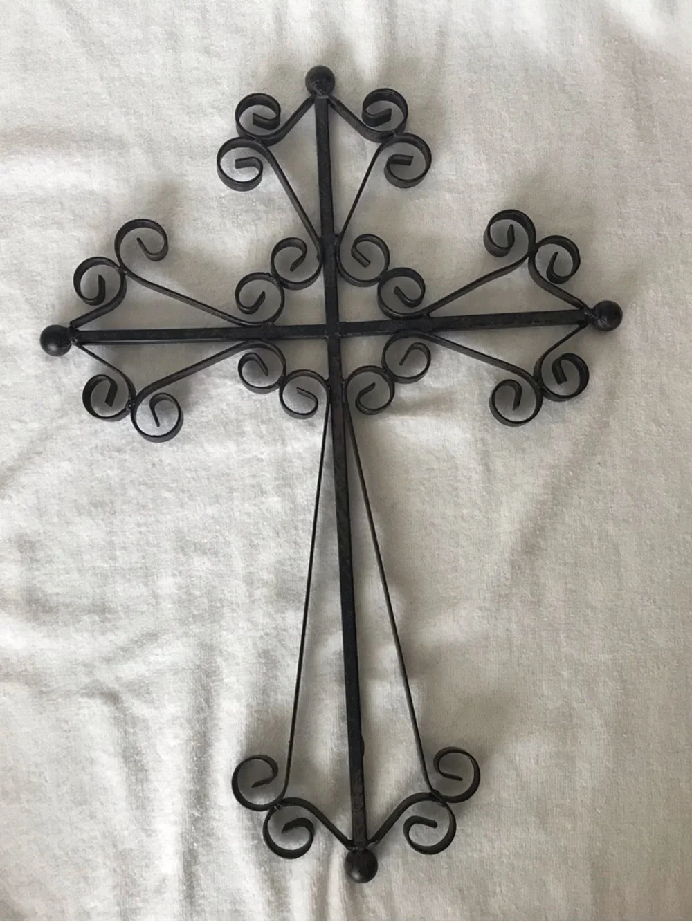 Wrought Iron Wall Cross Decor NIB